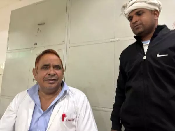 Shree Krishna, a Jaipur Foot recipient, who has worked at the BMVSS for 40 years. Photo: Rakhee Roytalukdar Shree Krishna, a Jaipur Foot recipient, who has worked at the BMVSS for 40 years. Photo: Rakhee Roytalukdar