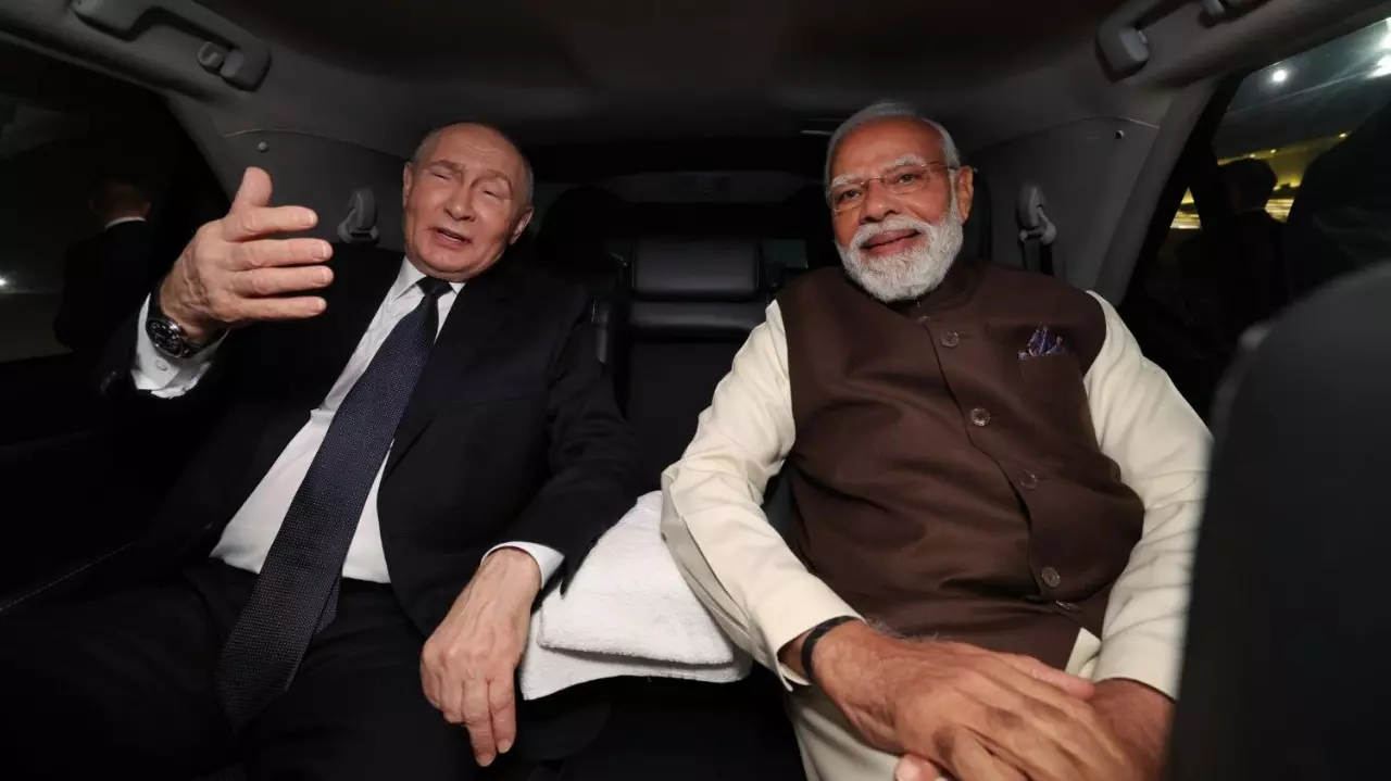 Prime Minister Narendra Modi and Russian President Vladimir Putin shared a car journey