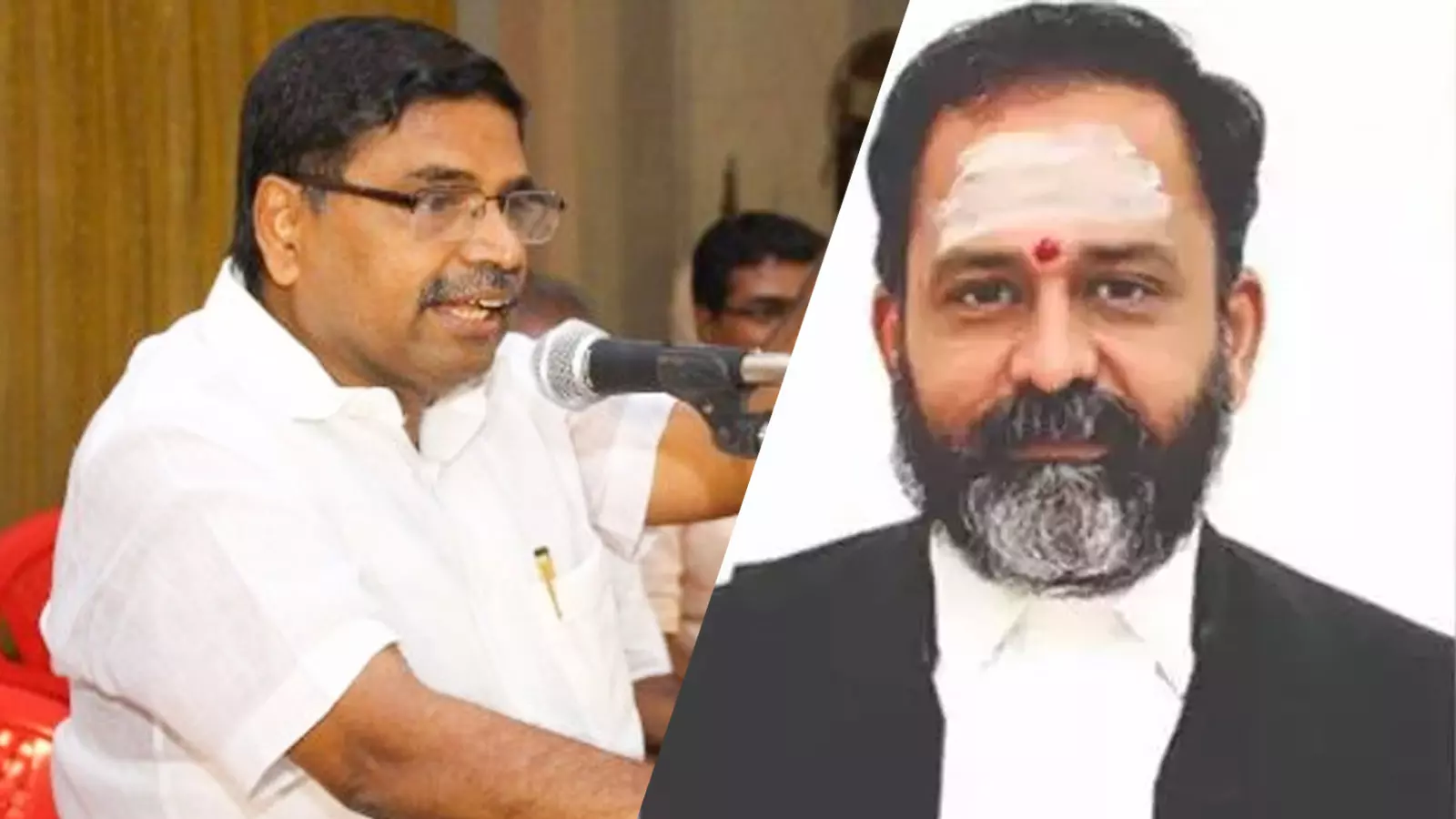 Justices K Hari Paranthaman and GR Swaminathan in file photos. Justices K Hari Paranthaman and GR Swaminathan in file photos.