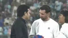 Sachin Tendulkar with Lionel Messi Sachin Tendulkar with Lionel Messi