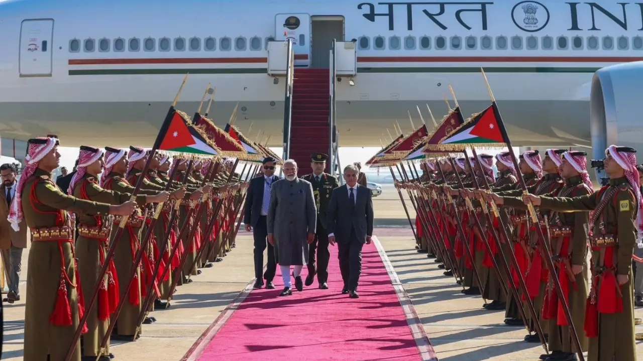 PM Narendra Modi in Jordan