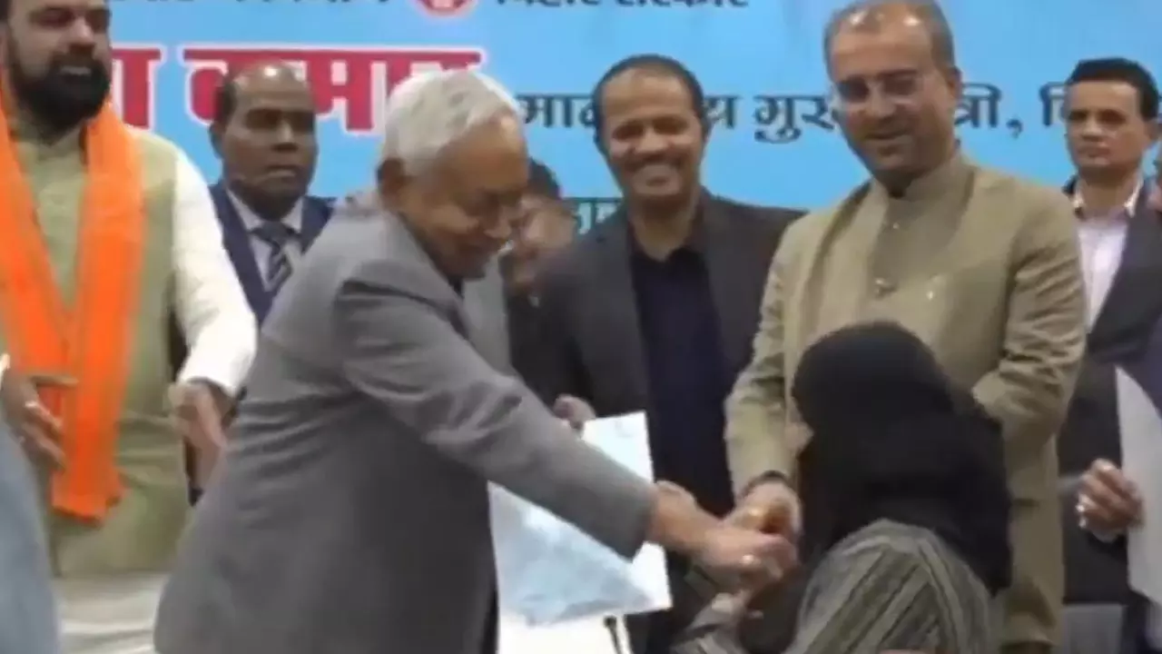 Bihar minister defends Nitish Kumar’s hijab act as ‘fatherly affection’