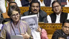 Congress MP Priyanka Gandhi Vadra speaks in the Lok Sabha