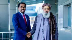 Taliban Health Minister Noor Jalal Jalali (right)