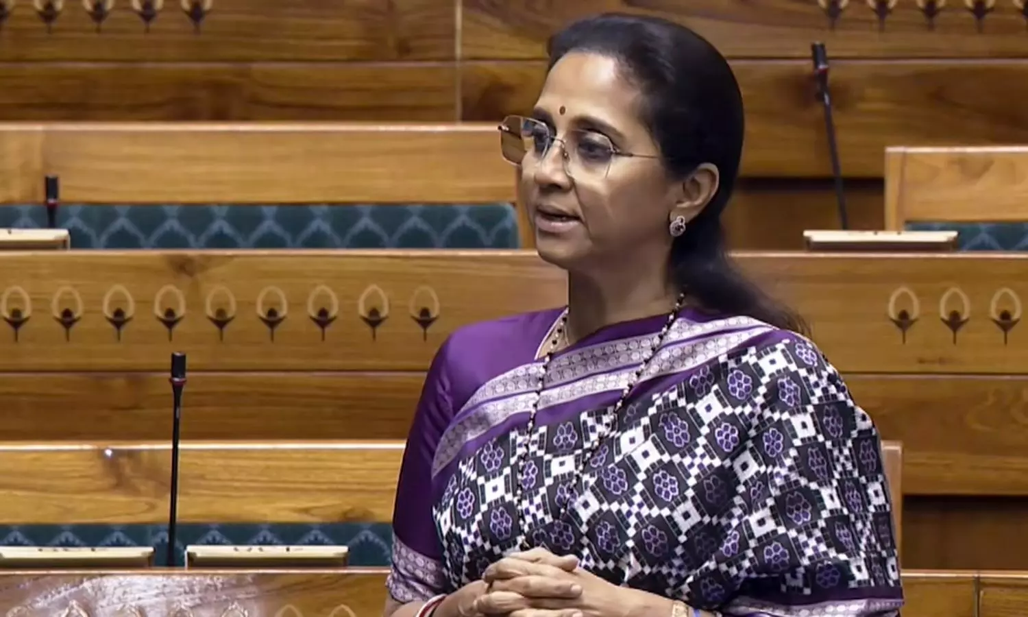 Supriya Sule speaks in the Lok Sabha during the Winter session of Parliament Supriya Sule speaks in the Lok Sabha during the Winter session of Parliament