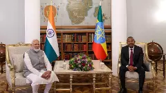 PM Modi with his Ethiopian counterpart Abiy Ahmed Ali