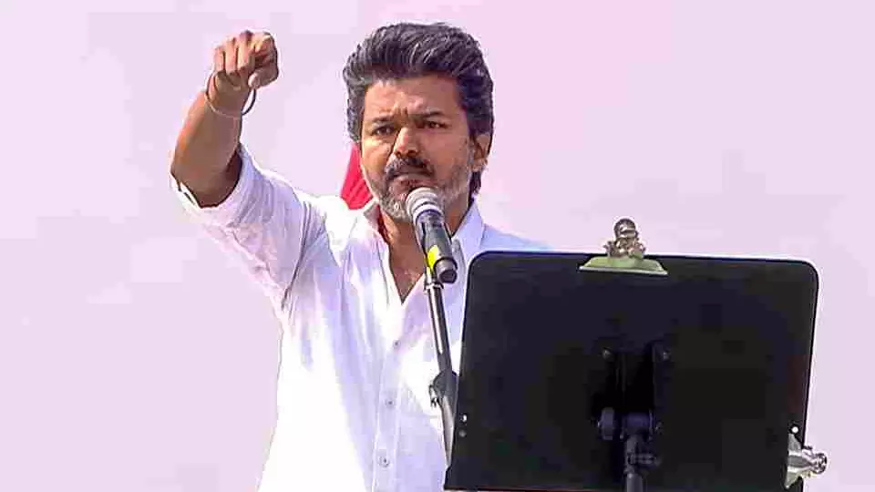 Vijay at Erode rally