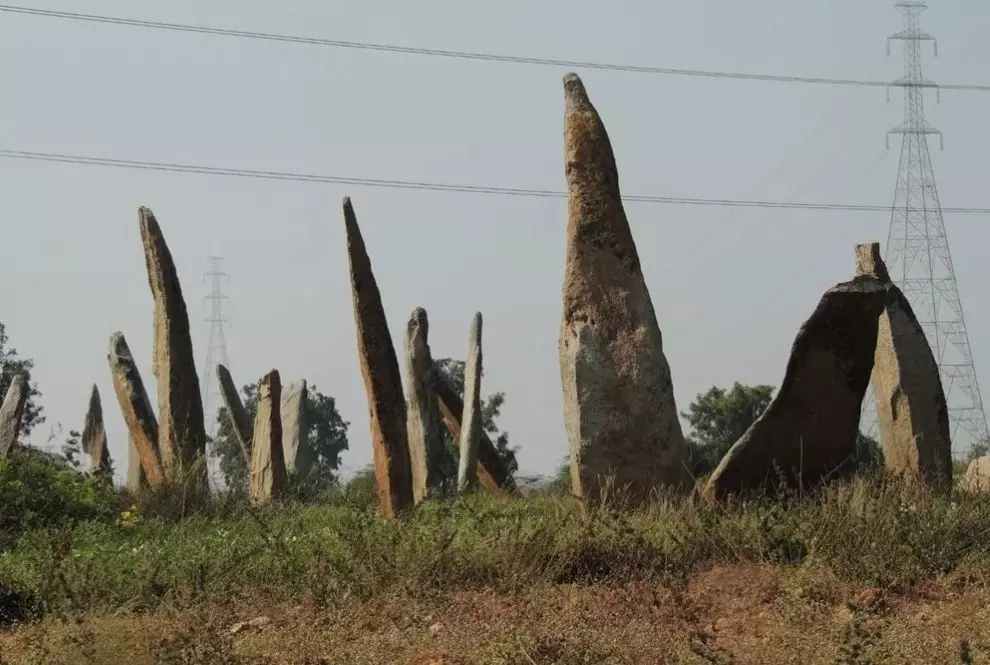 The presence of power grid towers and transmission lines on the site present a potential threat to its recognition by UNESCO. Talks are on to relocate these. Photo: Komanabelli Kiran Kumar The presence of power grid towers and transmission lines on the site present a potential threat to its recognition by UNESCO. Talks are on to relocate these. Photo: Komanabelli Kiran Kumar