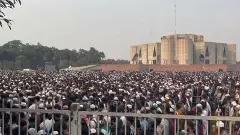 Large gathering at Bangladesh student leader Sharif Osman Hadi Large gathering at Bangladesh student leader Sharif Osman Hadi