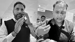 The physical brawl involving Capt. Virender Sejwal (left) and Ankit Dewan, a passenger, at Delhi airport