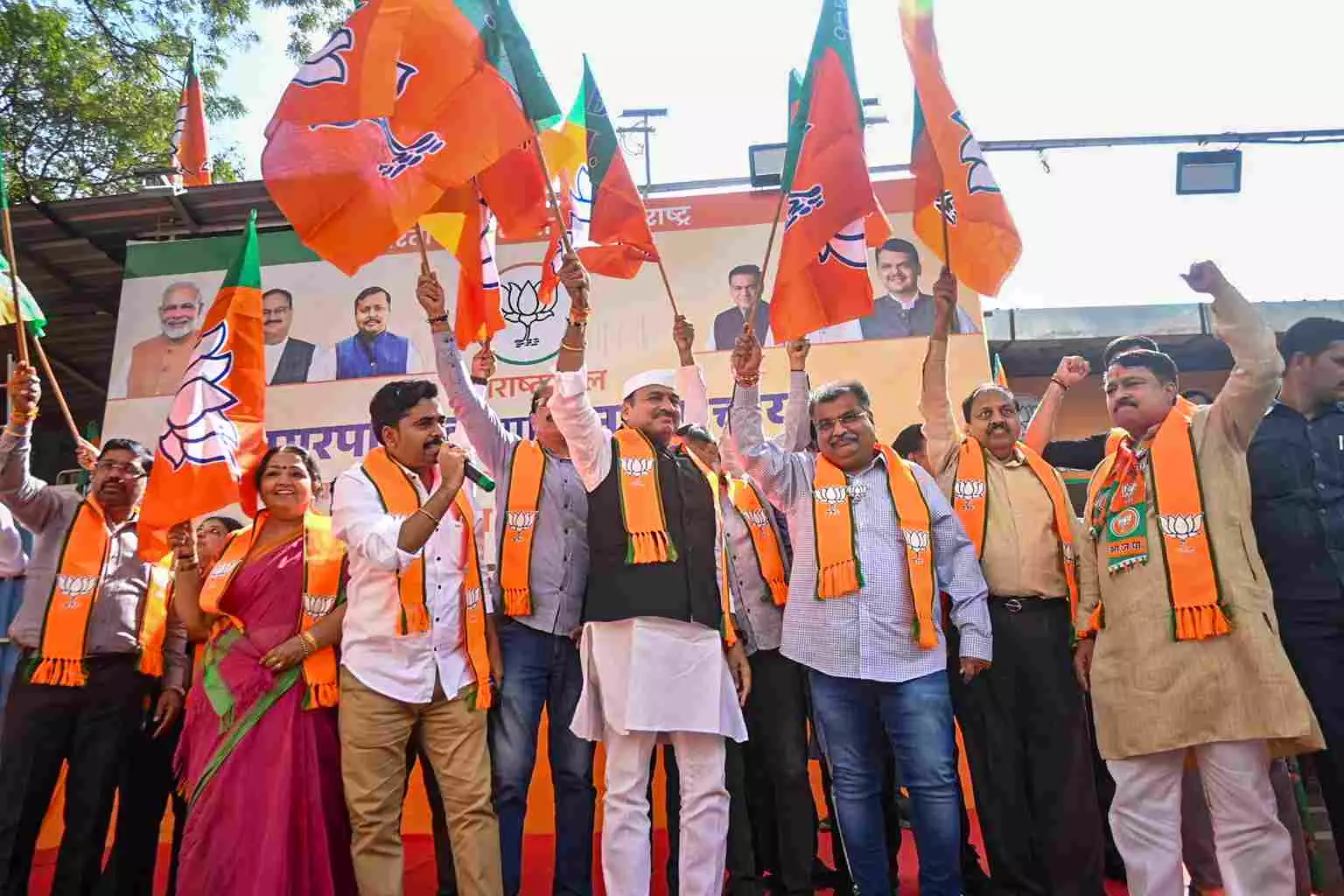 BJP sweeps local body polls; Fadnavis says fought it on development plank BJP sweeps local body polls; Fadnavis says fought it on development plank
