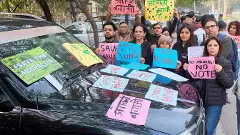 Congress workers, social groups protest across Rajasthan to protect Aravallis