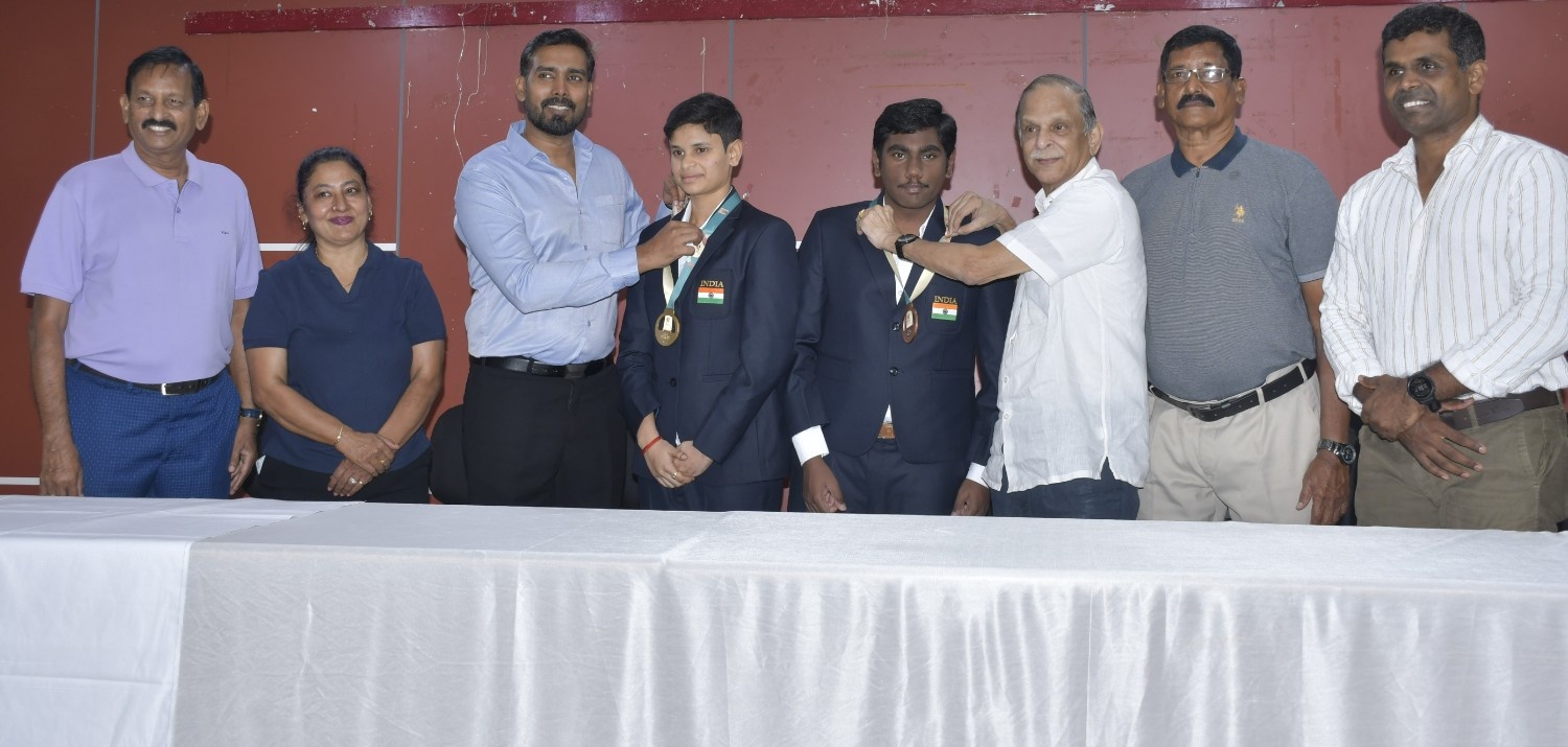 Sharath Kamal felicitates Youth Asian Para Games medallists at Mylapore Sports Trust