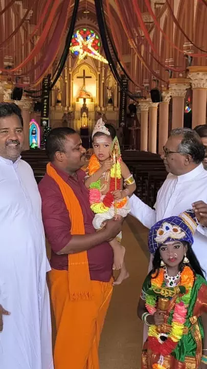 Christmas celbration in a Madurai church