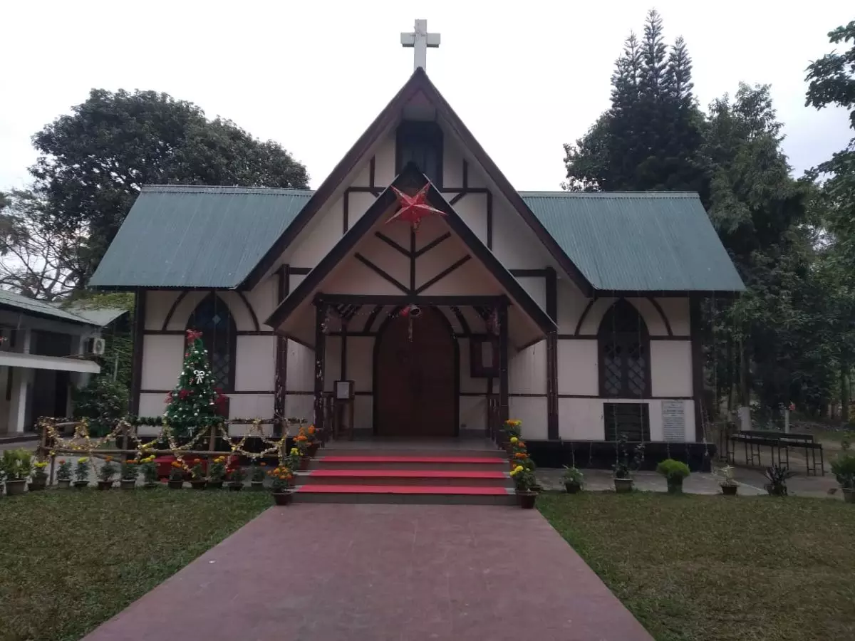 Guwahati Baptist Church, Panbaxar. Said to be one of the oldest churches in the state, it was established in January 1845. Photo: Sandeep Sharma  