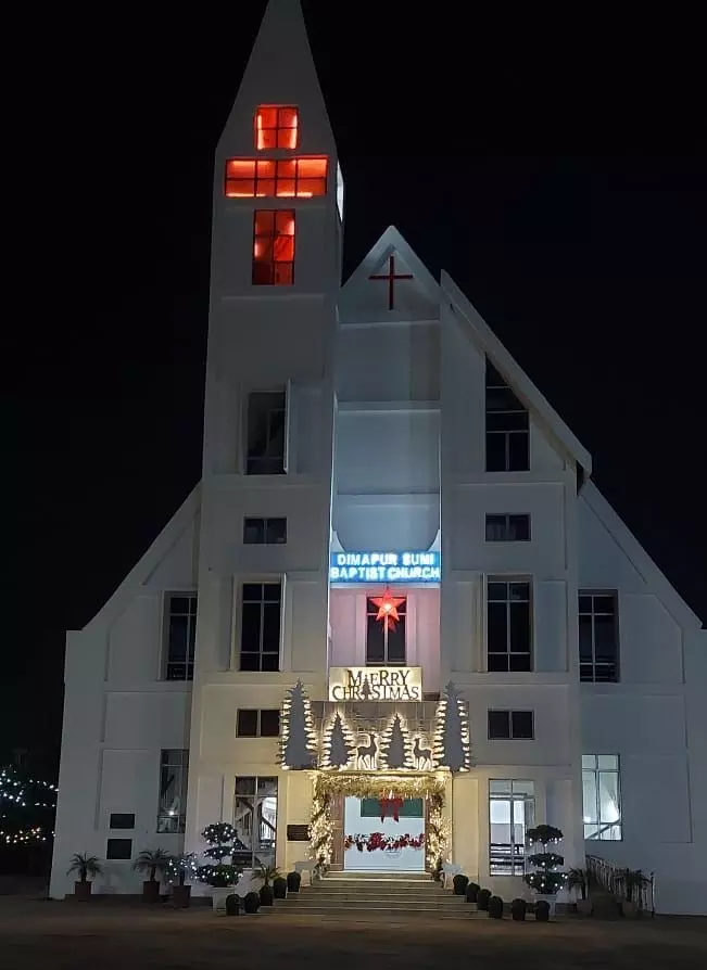Christmas cheer at the Dimapur Sumi Baptist Church in Nagaland, established in March 1985. Photo: Dilip Sharma