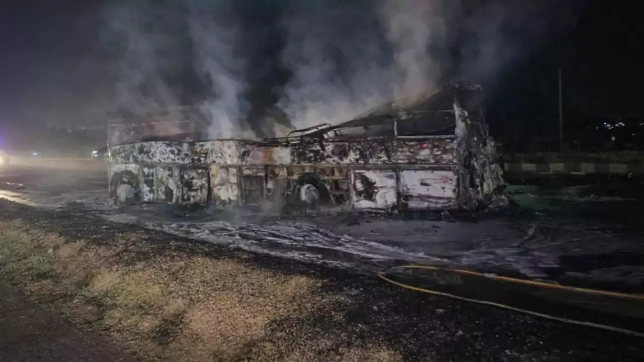 Bus fire