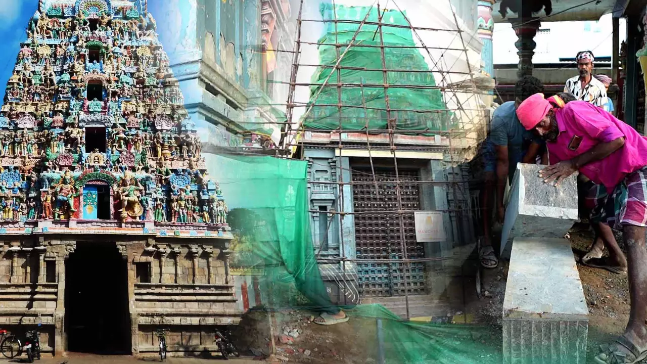 Chennai Mannadys Kalikambal Temple level raised to fight flooding