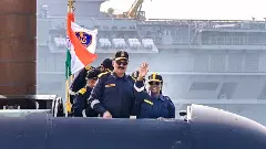 Droupadi Murmu embarks on INS Vaghseer, becomes second president to undertake submarine sortie