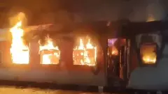 Train accident fire
