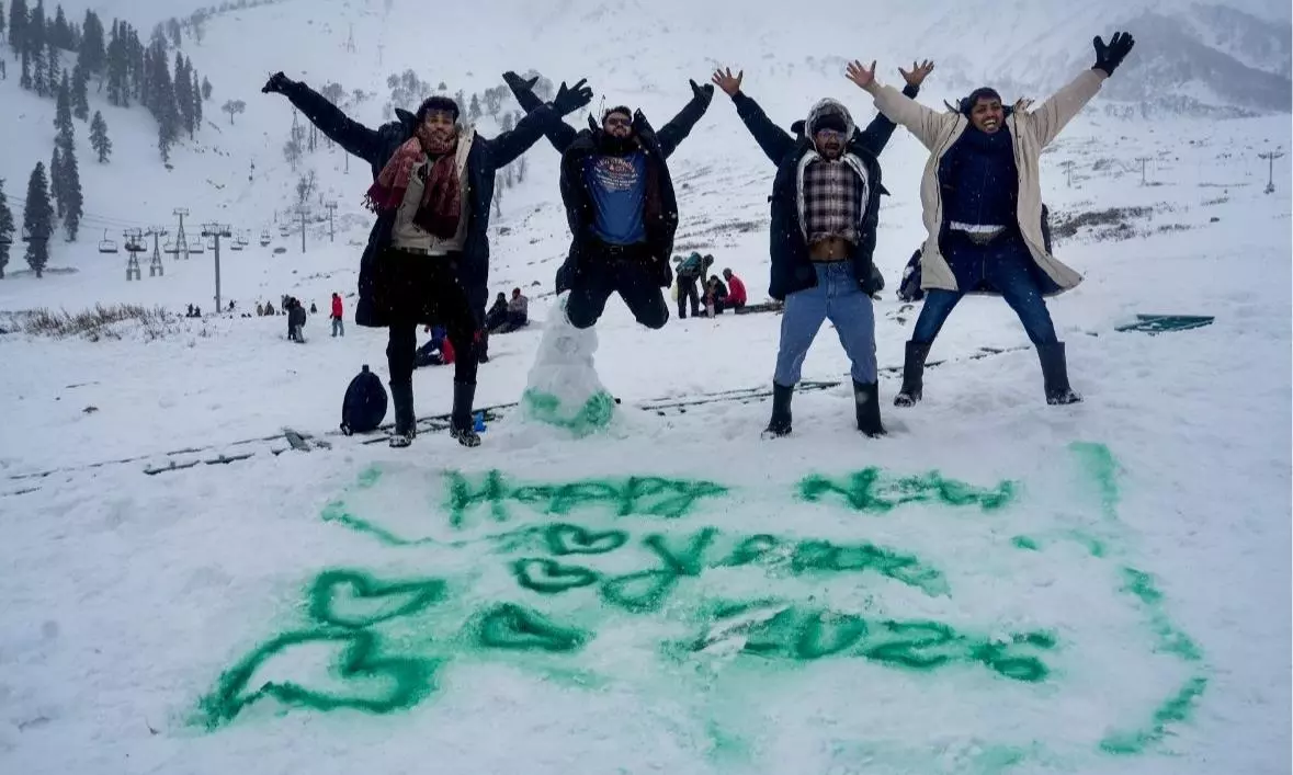 New Year celebration in Gulmarg