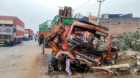 Agra accident, Fog Agra accident, Fog