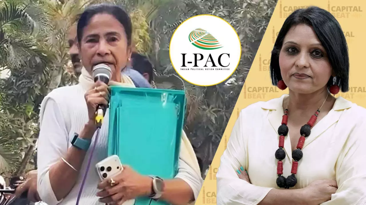 Mamata Banerjee confronts ED officials during searches at the I-PAC office in Kolkata