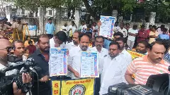Secondary Grade Seniority Teachers’ Association demanding Equal Pay for Equal Work protesting in Chennai