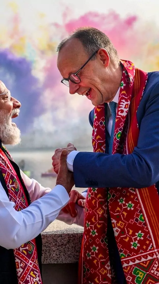 Pm Narendra Modi and German Chancellor Friedrich Merz