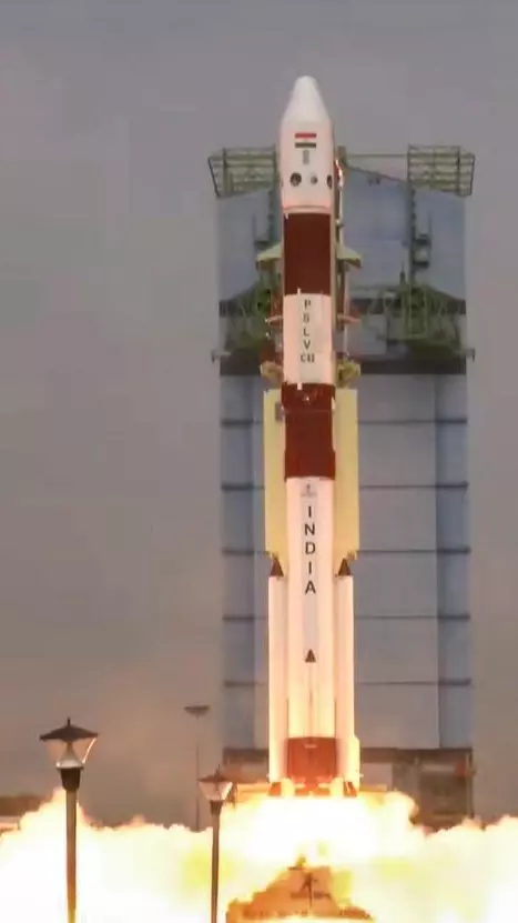 ISRO PSLV C62 rocket liftoff ISRO PSLV C62 rocket liftoff