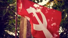 The flag of the Communist Party of India