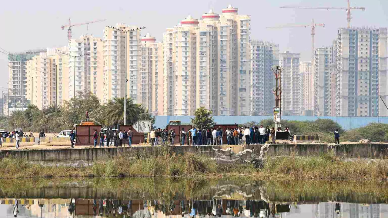 Construction site in Noida