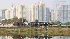 Construction site in Noida