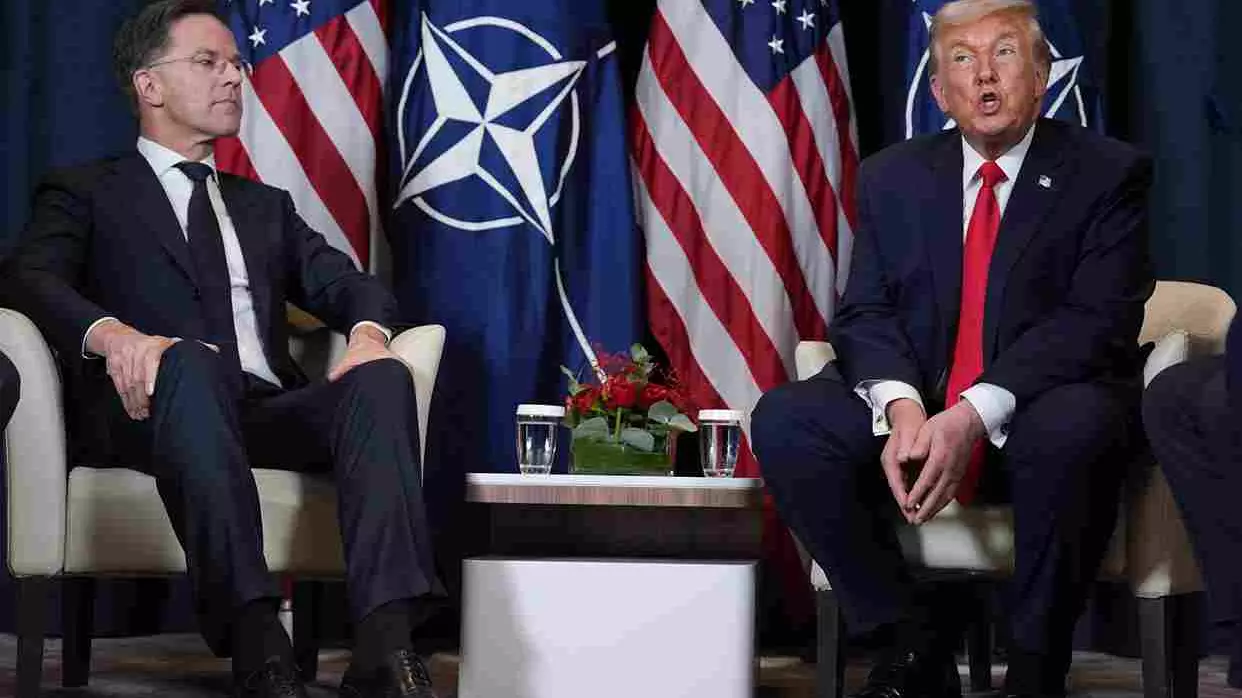 Donald Trump Davos NATO Secretary General Mark Rutte