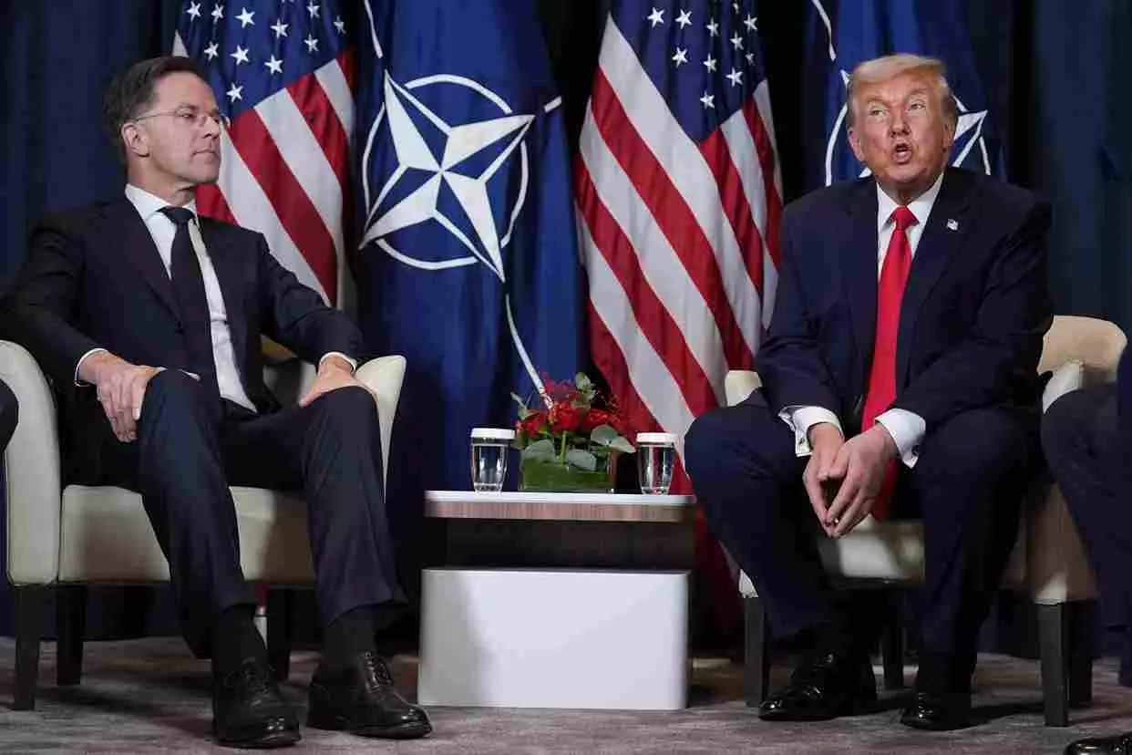 Donald Trump Davos NATO Secretary General Mark Rutte Donald Trump Davos NATO Secretary General Mark Rutte