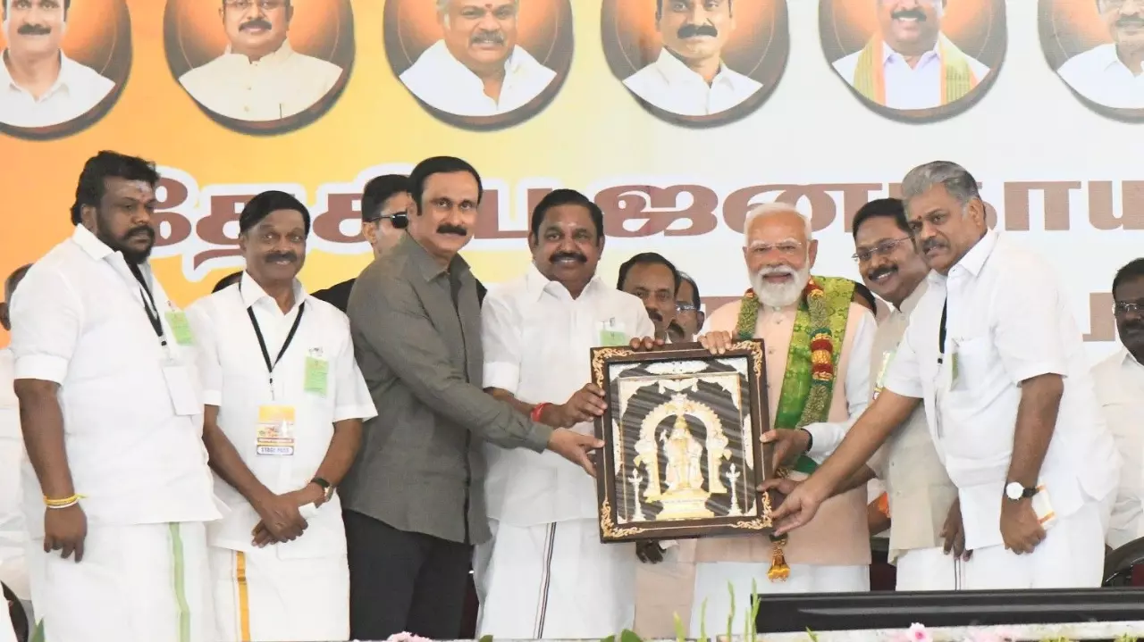 Prime Minister Narendra Modi at Tamil Nadu rally Prime Minister Narendra Modi at Tamil Nadu rally