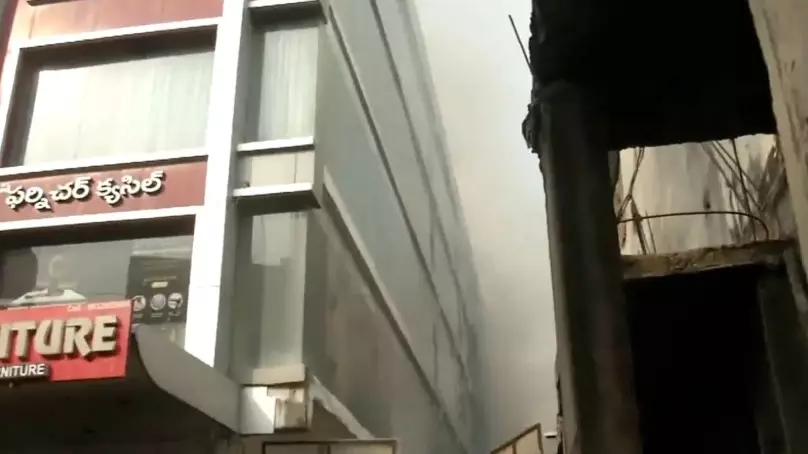 Fire in Nampally building, Hyderabad