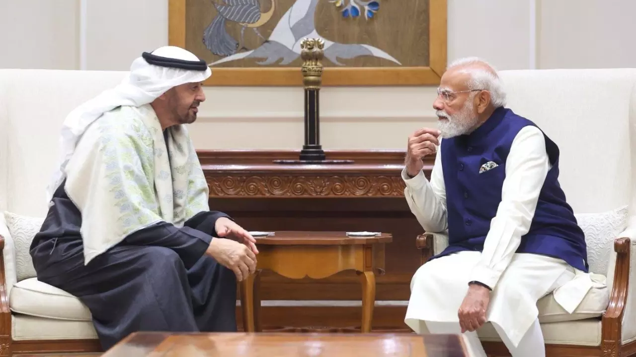 PM Narendra Modi and UAE President Mohamed bin Zayed Al Nahyan PM Narendra Modi and UAE President Mohamed bin Zayed Al Nahyan