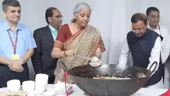 Nirmala Sitharaman during halwa ceremony
