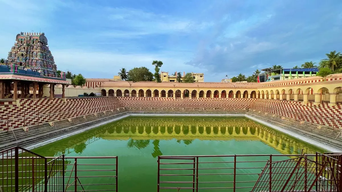 This is the Siddhamirtham Theertham, the main sacred tank of Vaitheeswaran Koil. Photo: Veidehi Gite This is the Siddhamirtham Theertham, the main sacred tank of Vaitheeswaran Koil. Photo: Veidehi Gite