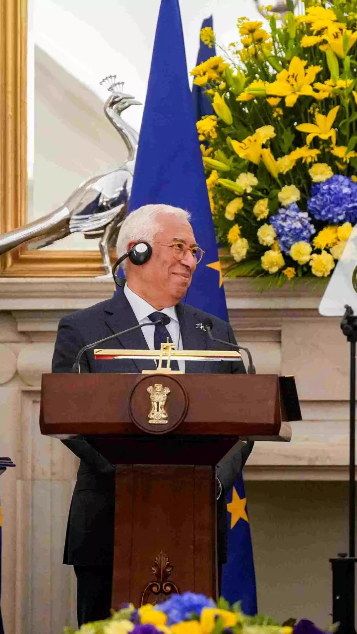 PM Modi with European Council President Antonio Costa (centre) and European Commission President Ursula von der Leyen (left)
