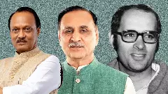 Ajit Pawar (left) Vijay Rupani (centre) to Sanjay Gandhi (right)