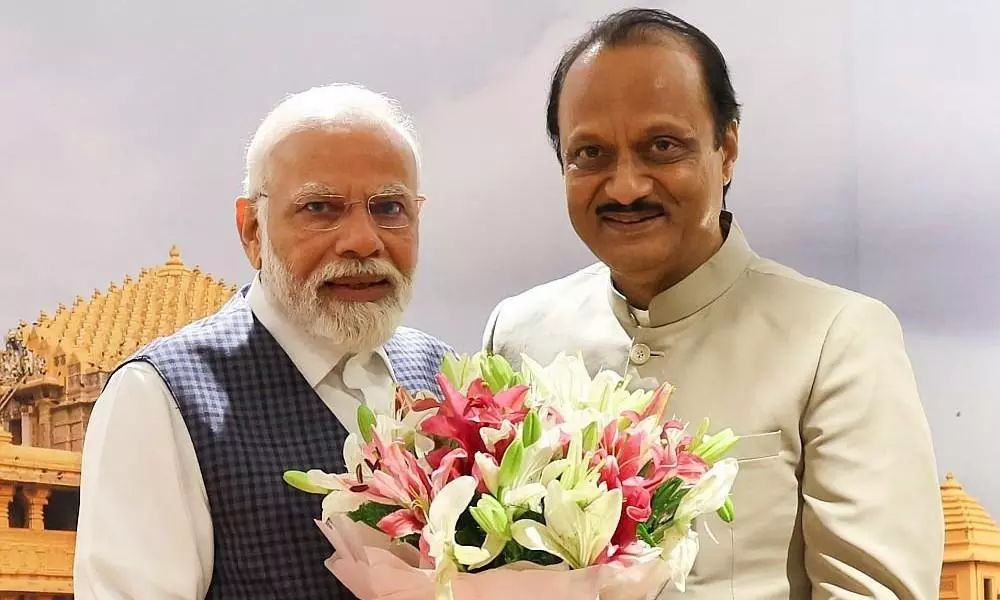 Narendra Modi and Ajit Pawar Narendra Modi and Ajit Pawar