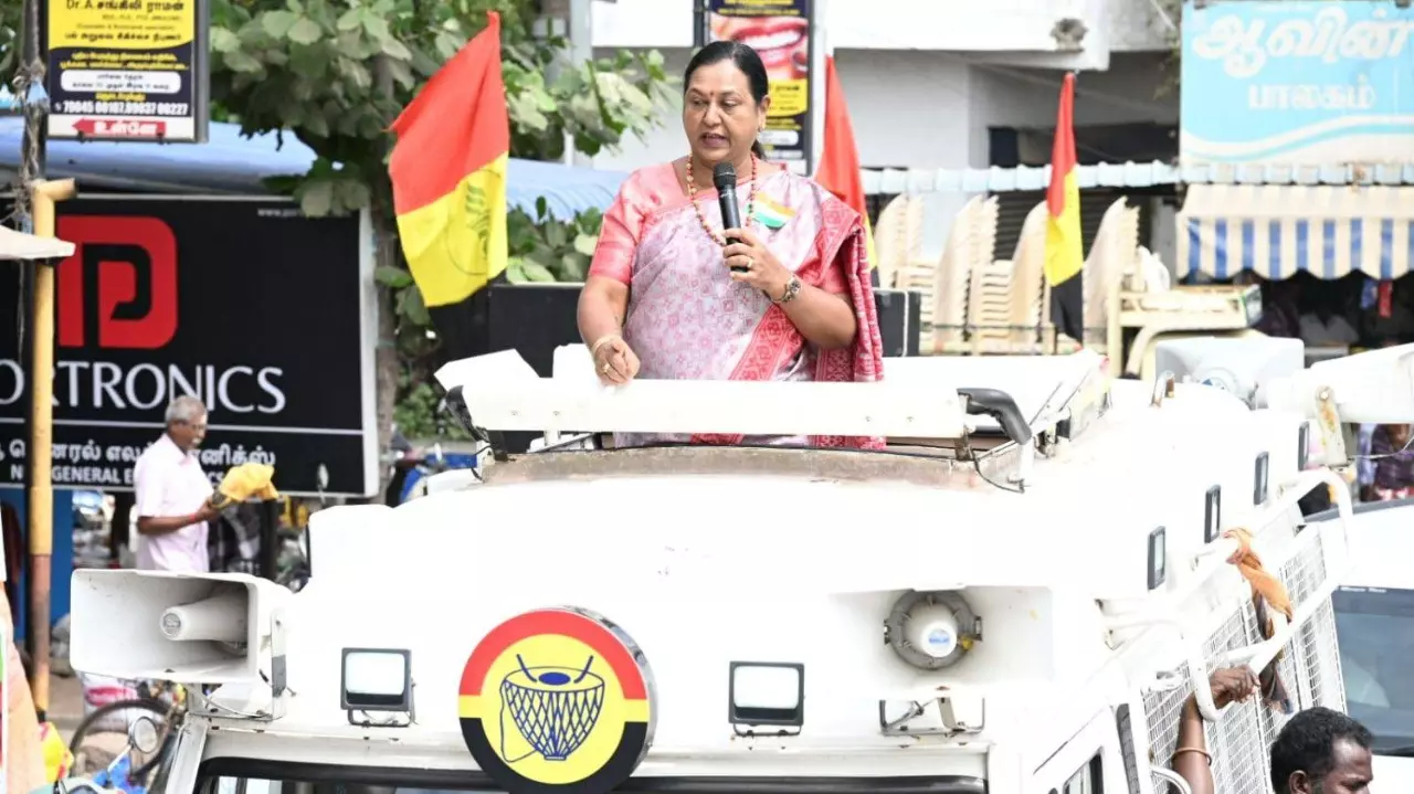 DMDK treasurer Premalatha Vijayakanth DMDK treasurer Premalatha Vijayakanth