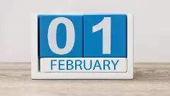 February 1st stock photo