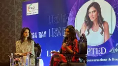 Lisa Ray and Shvetha Jaishankar speak at Chennai FICCI FLO Women entrepreneurs event