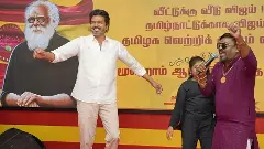 Vijay dances at TVK meeting in Panaiyur near Chennai