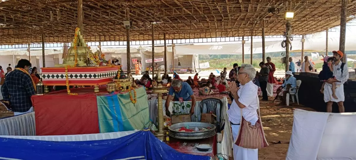Pujas being performed at the festival. Photo: MT Saju