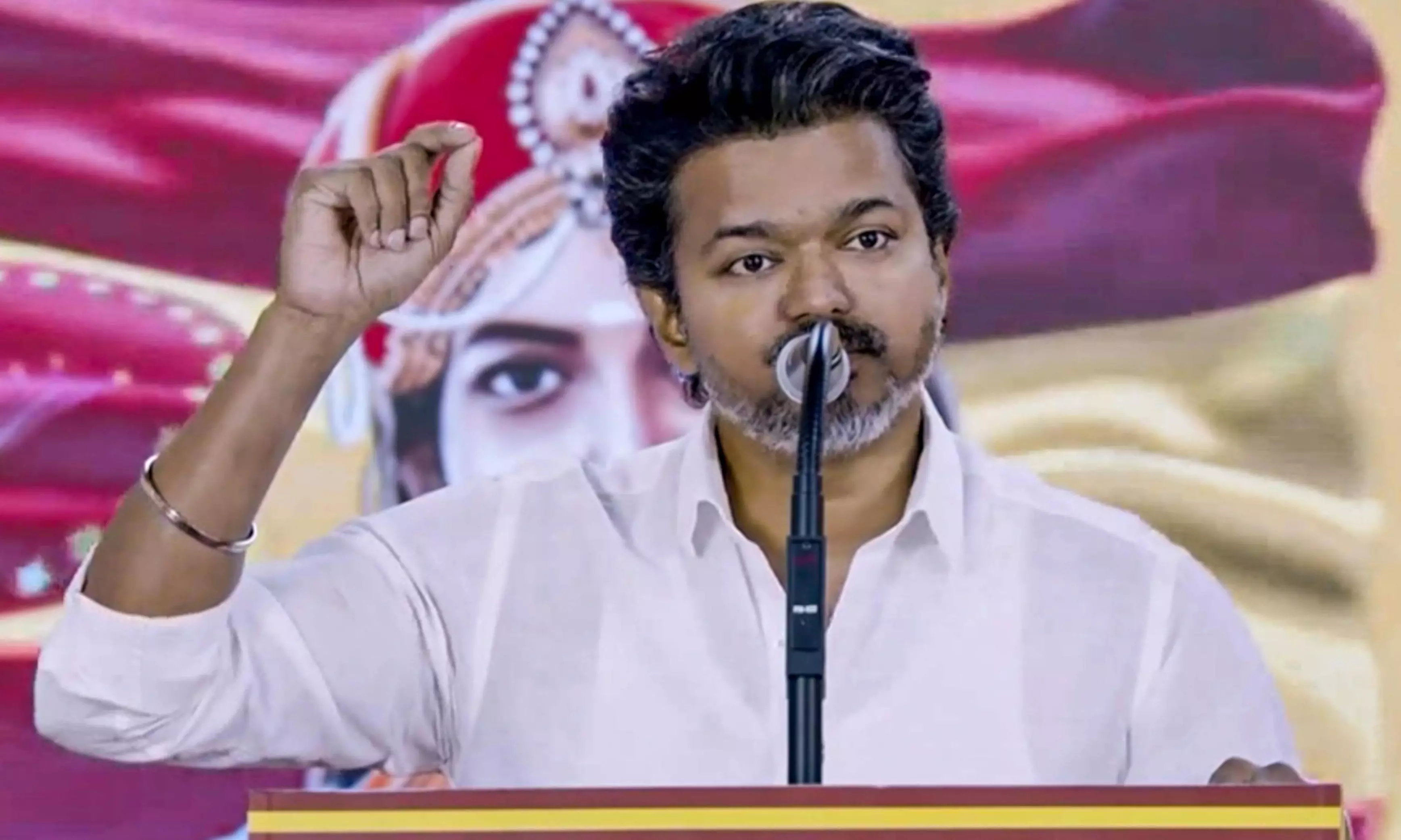 Vijay attacks DMK and ADMK Vijay attacks DMK and ADMK