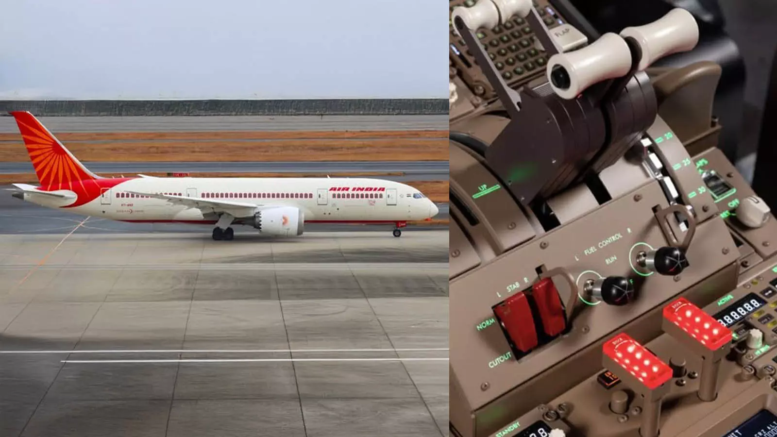 Air India Boeing 787 fuel switch system check Air India Boeing 787 fuel switch system check